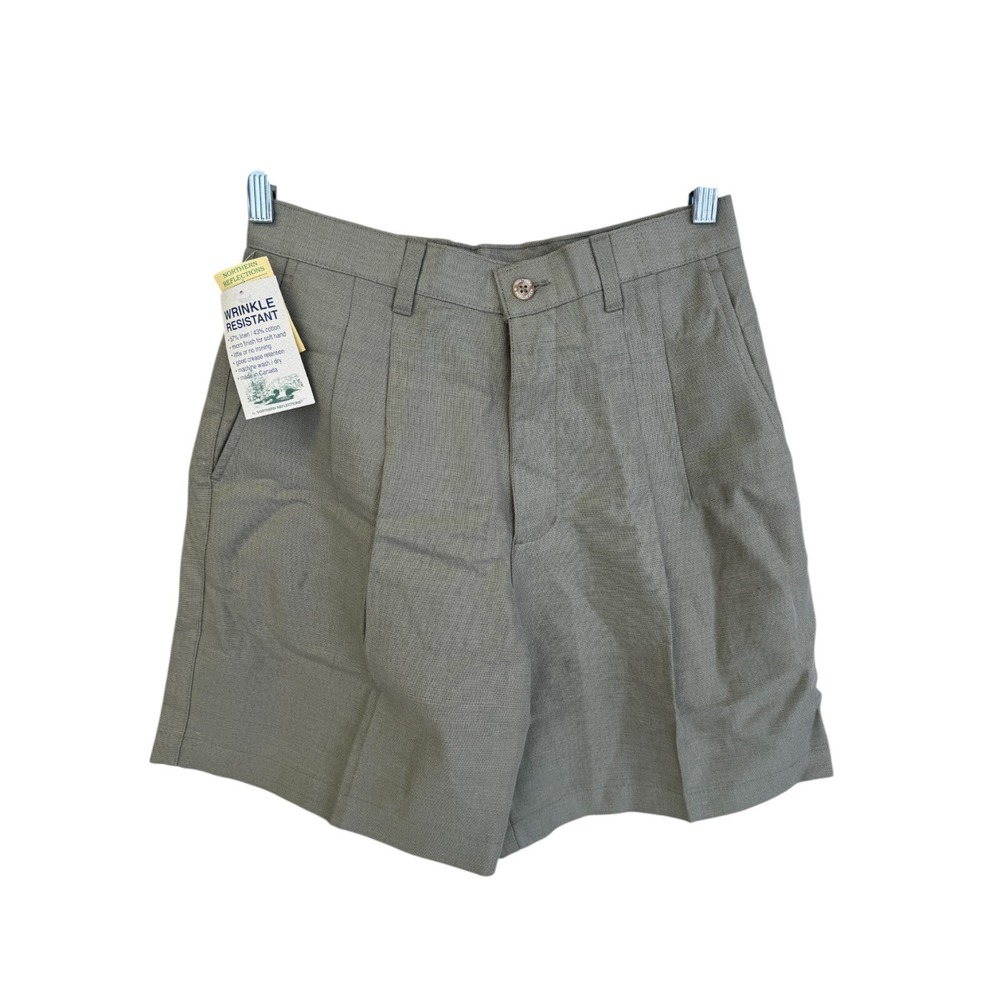Northern Reflections‎ 7" Inseam Golf Shorts Green Size 5/6 Pleated NWT Vintage